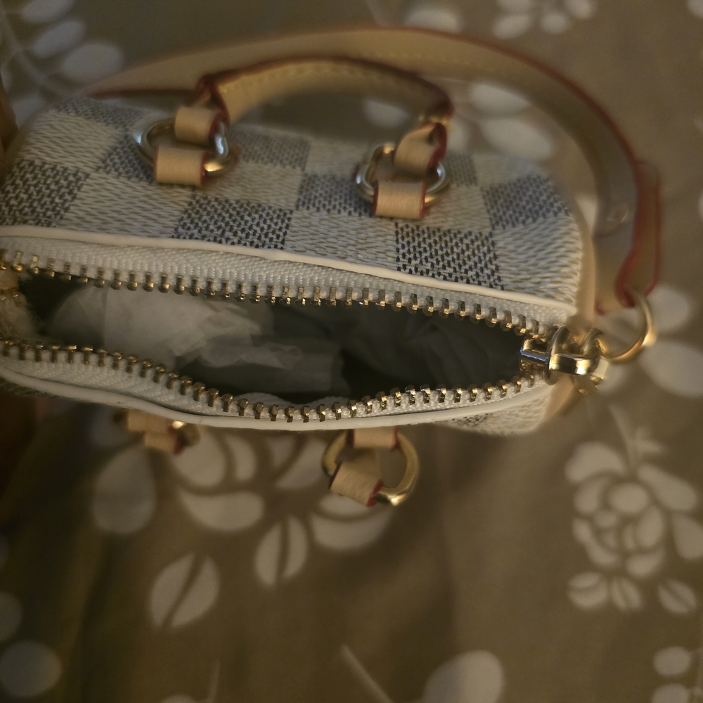 Checkered Mini Bag For Keys, Coins, Etc - Picture 2 of 2